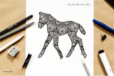 Animal Vector Mandala Line Art Style