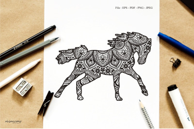 Animal Vector Mandala Line Art Style