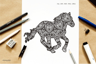 Animal Vector Mandala Line Art Style