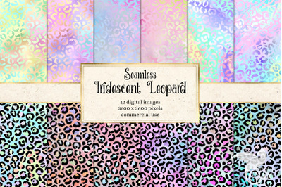 Iridescent Leopard Digital Paper