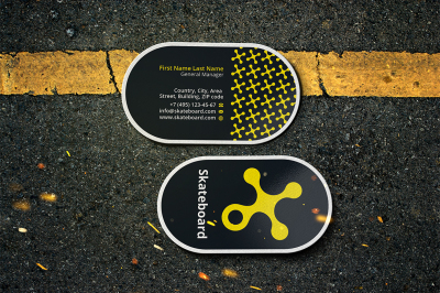 skateboard business card