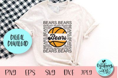 Bears basketball svg, sports svg