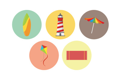 Beach Lighthouse Vector Bundle