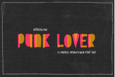 Punk Lover Font Duo (Grunge Fonts, Grungy Fonts)