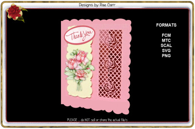 645 Rose Lattice Card