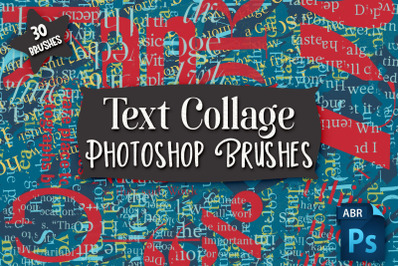 Text Collage Photoshop Brushes