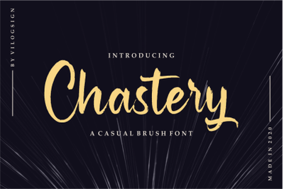 Chastery a Casual Brush Script Font