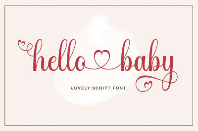 hello baby-lovely Script font