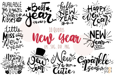 New Year Lettering Quotes Bundle