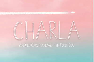 Charla | All Caps Handwritten Font Duo