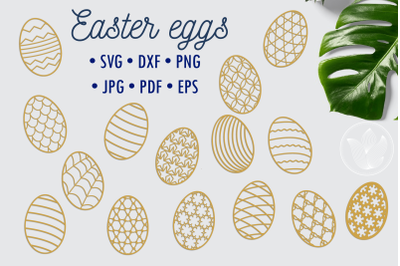 Easter eggs svg cut files