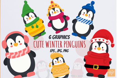 Cute Winter Penguins