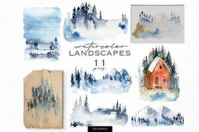 Watercolor landscapes