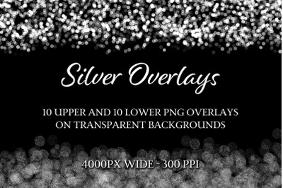 Silver Overlays - 10 Upper and 10 Lower PNG Overlays