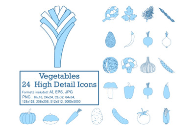 Vegetables Icon Set