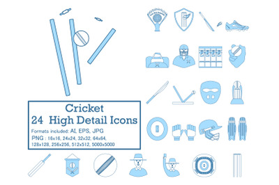 Cricket Icon Set