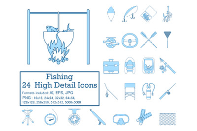 Fishing Icon Set