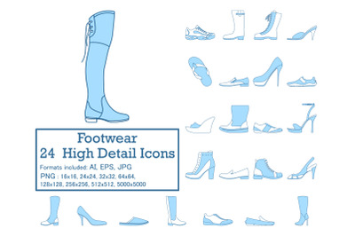 Footwear Icon Set