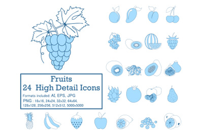 Fruits Icon Set