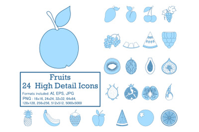 Fruits Icon Set