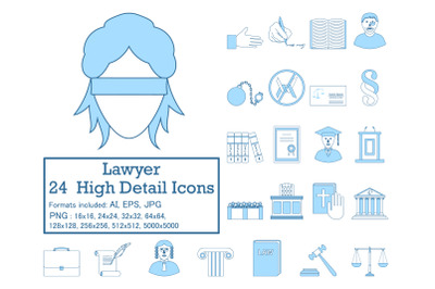 Lawyer Icon Set