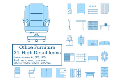 Office Furniture Icon Set