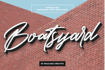 Boatsyard Handmade Script Brush Font