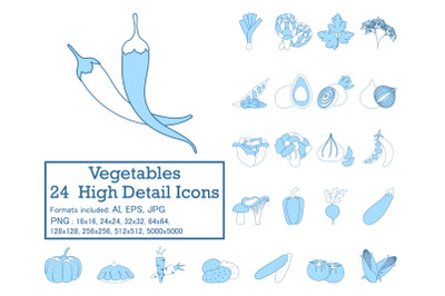 Vegetables Icon Set