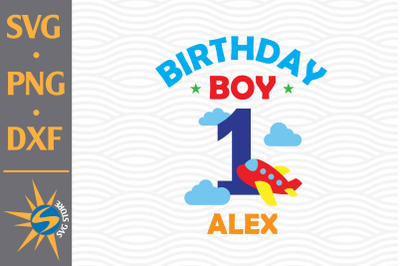 Birthday One Air Plane SVG, PNG, DXF Digital Files Include