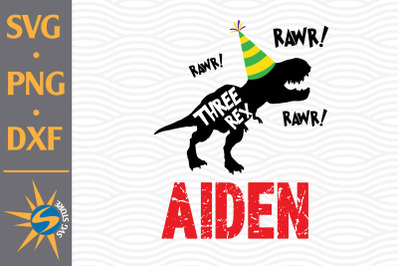 RAWR I&#039;m Three Birthday SVG, PNG, DXF Digital Files Include