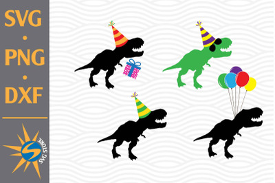 T Rex Birthday SVG, PNG, DXF Digital Files Include