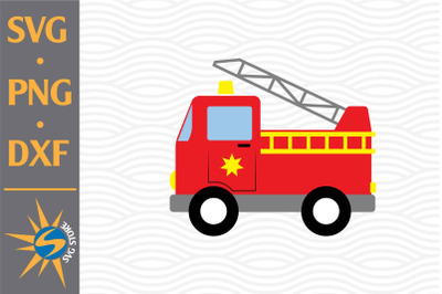 Fire Truck SVG, PNG, DXF Digital Files Include