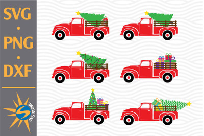 Christmas Truck SVG&2C; PNG&2C; DXF Digital Files Include