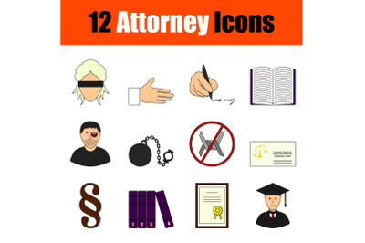 Attorney Icon Set