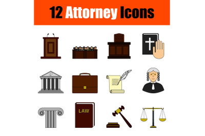 Attorney Icon Set