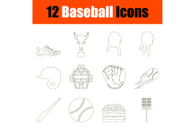 Baseball Icon Set