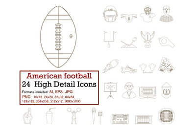 American Football Icon Set