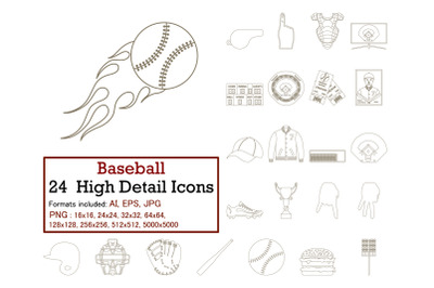 Baseball Icon Set