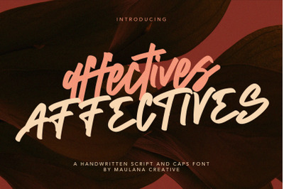 Affectives Handwritten Script Brush Font