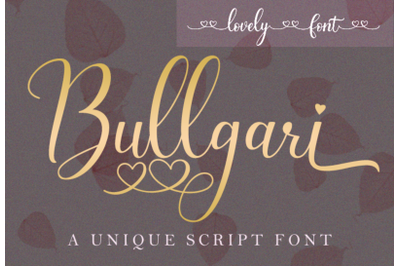 Bullgari a lovely font