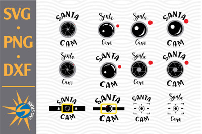 Santa Cam SVG, PNG, DXF Digital Files Include