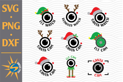 Santa Cam SVG&2C; PNG&2C; DXF Digital Files Include