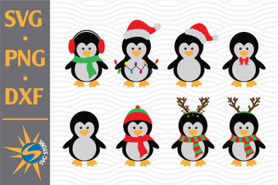 Penguin Christmas SVG, PNG, DXF Digital Files Include