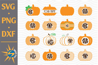 Pumpkin Monogram SVG&2C; PNG&2C; DXF Digital Files Include