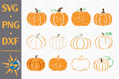 Distressed Pumpkin SVG&2C; PNG&2C; DXF Digital Files Include