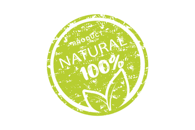 Product natural, rubber stamp, warranty eco food