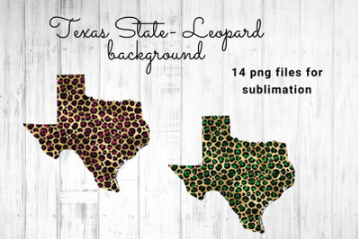 Texas Maps PNG file, Leopard Texas, Sublimation Graphics