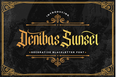 Denibas Sunset - Blackletter Font