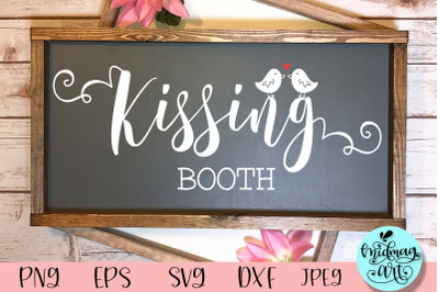 Kissing booth wood sign svg, valentine sign svg