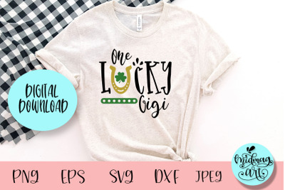 One lucky gigi svg, St. Patrick&#039;s day svg